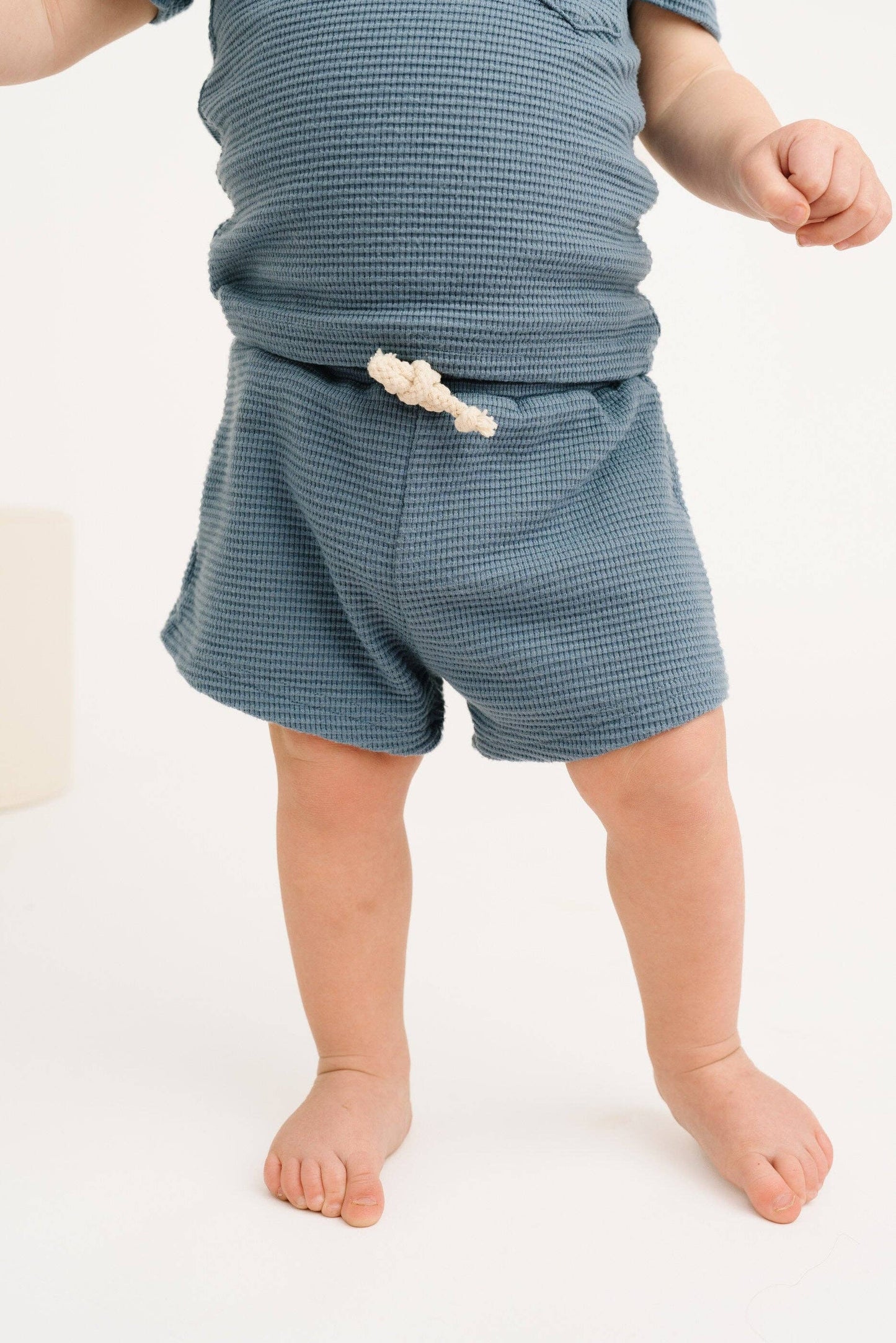 Dusty Blue Waffle Pocket Set
