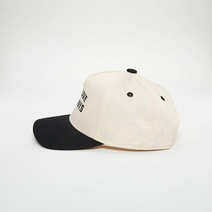 Kids/Baby 2-Tone Cap: Long Live Coyboys - Black/Beige