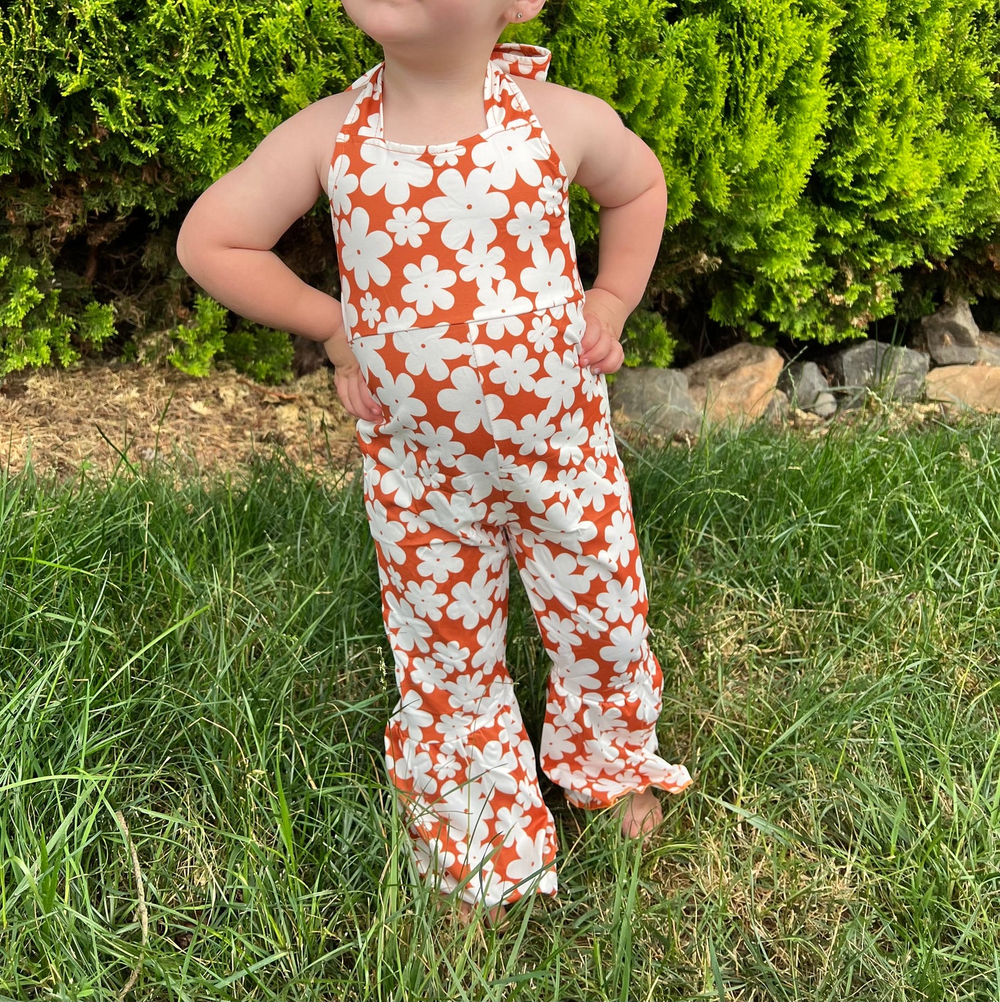 Floral Jumpsuit - Orange