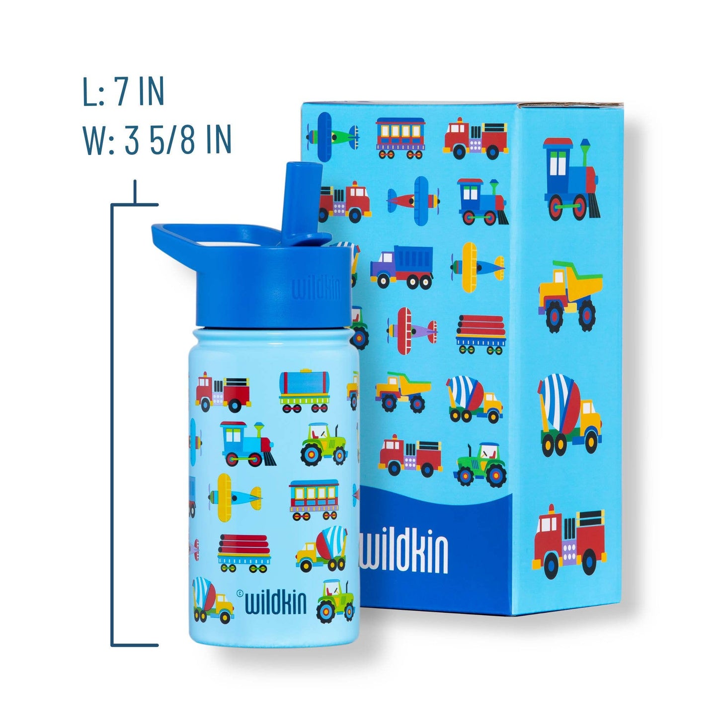 Trains, Planes & Trucks 14 oz Stainless Steel Water Bottle
