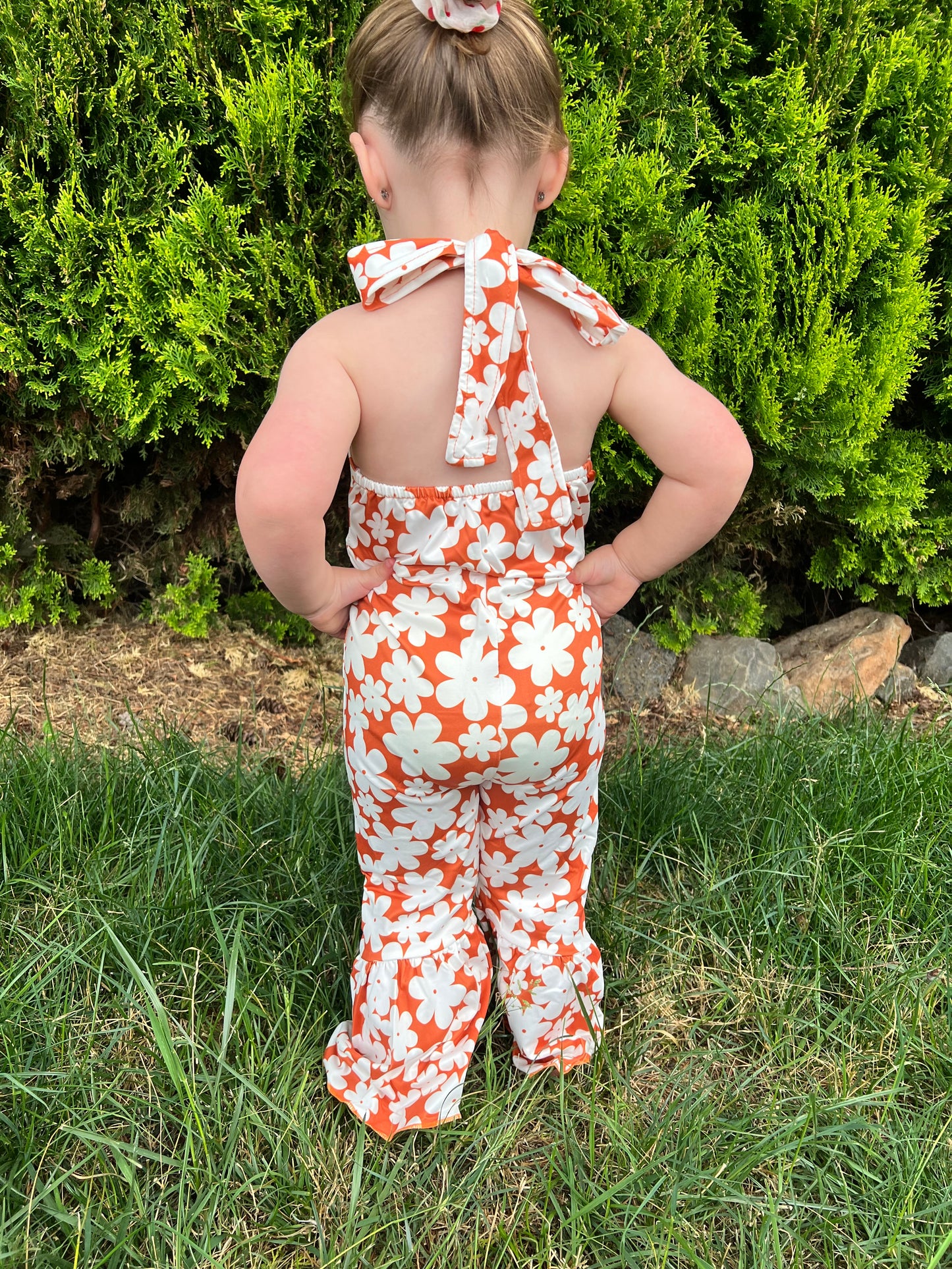 Floral Jumpsuit - Orange