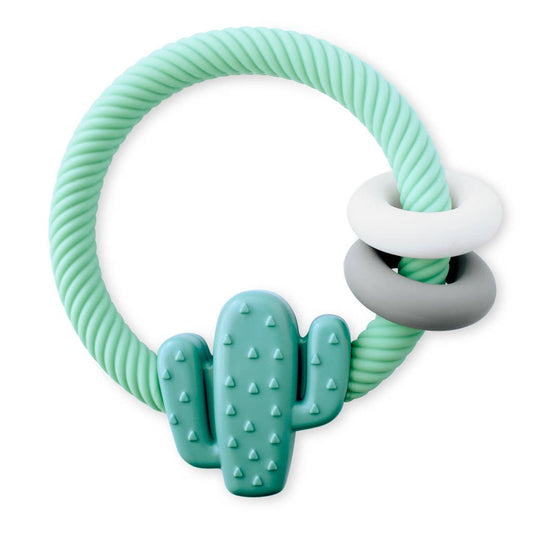 Ritzy Rattle™ Silicone Teether Rattles: Cactus