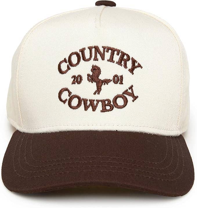 Kids/Baby Two Tone Vintage Cap: Country Cowboy - Brown/Beige