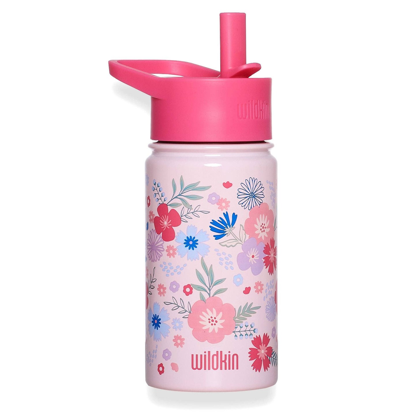 Pink Floral 14 oz Steel Water Bottle
