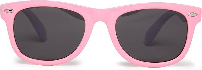 Kids Flexible Wire Sunglasses - Pink Purple/Smoke Lenses