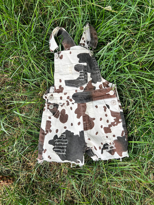 Cow Print Overalls