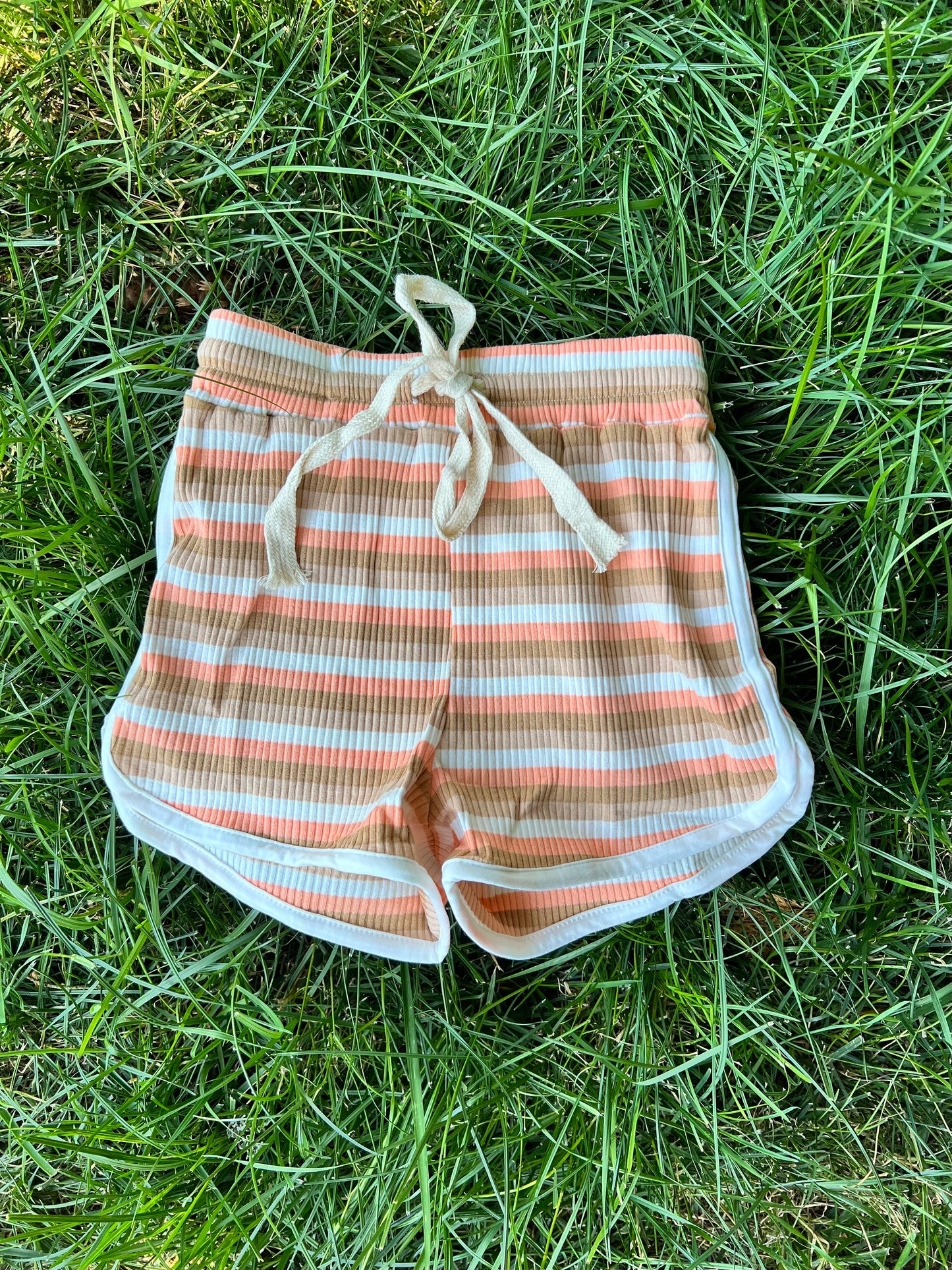 Stripe Shorts - Orange/Brown