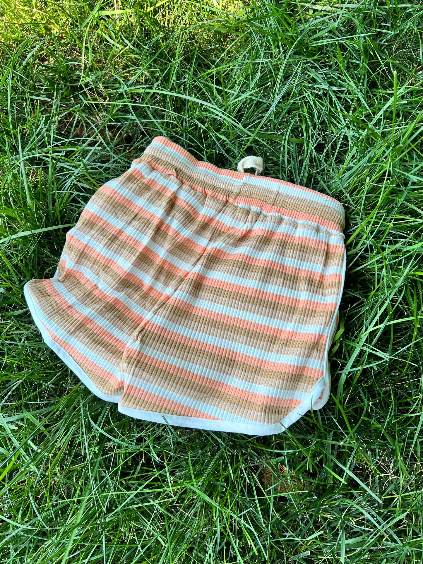 Stripe Shorts - Orange/Brown