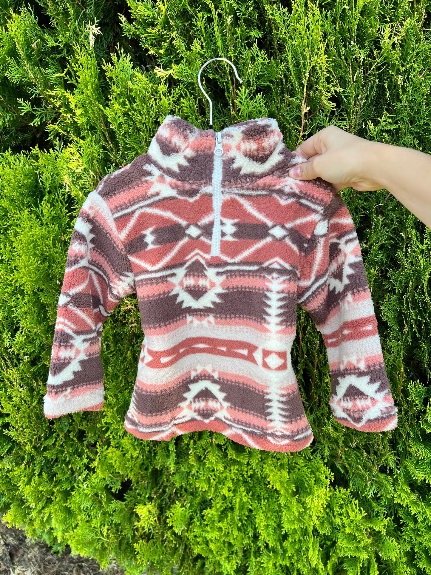 Pink Aztec Sherpa Pullover