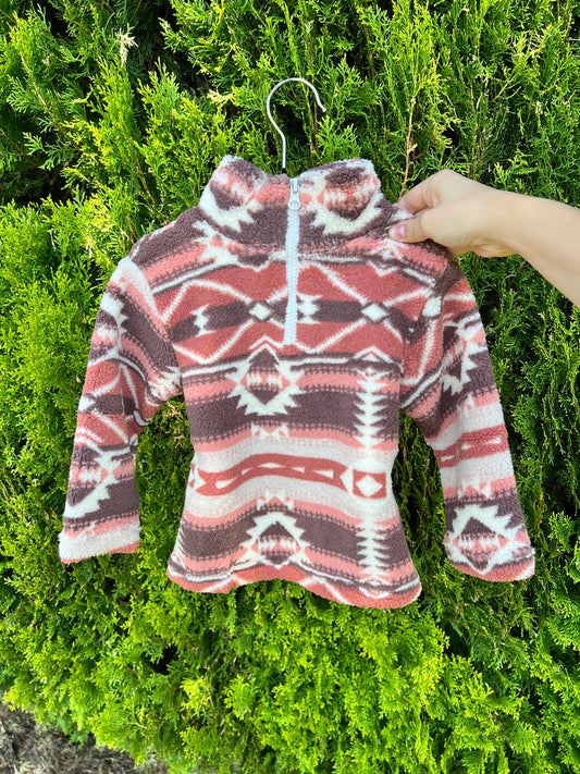 Pink Aztec Sherpa Pullover