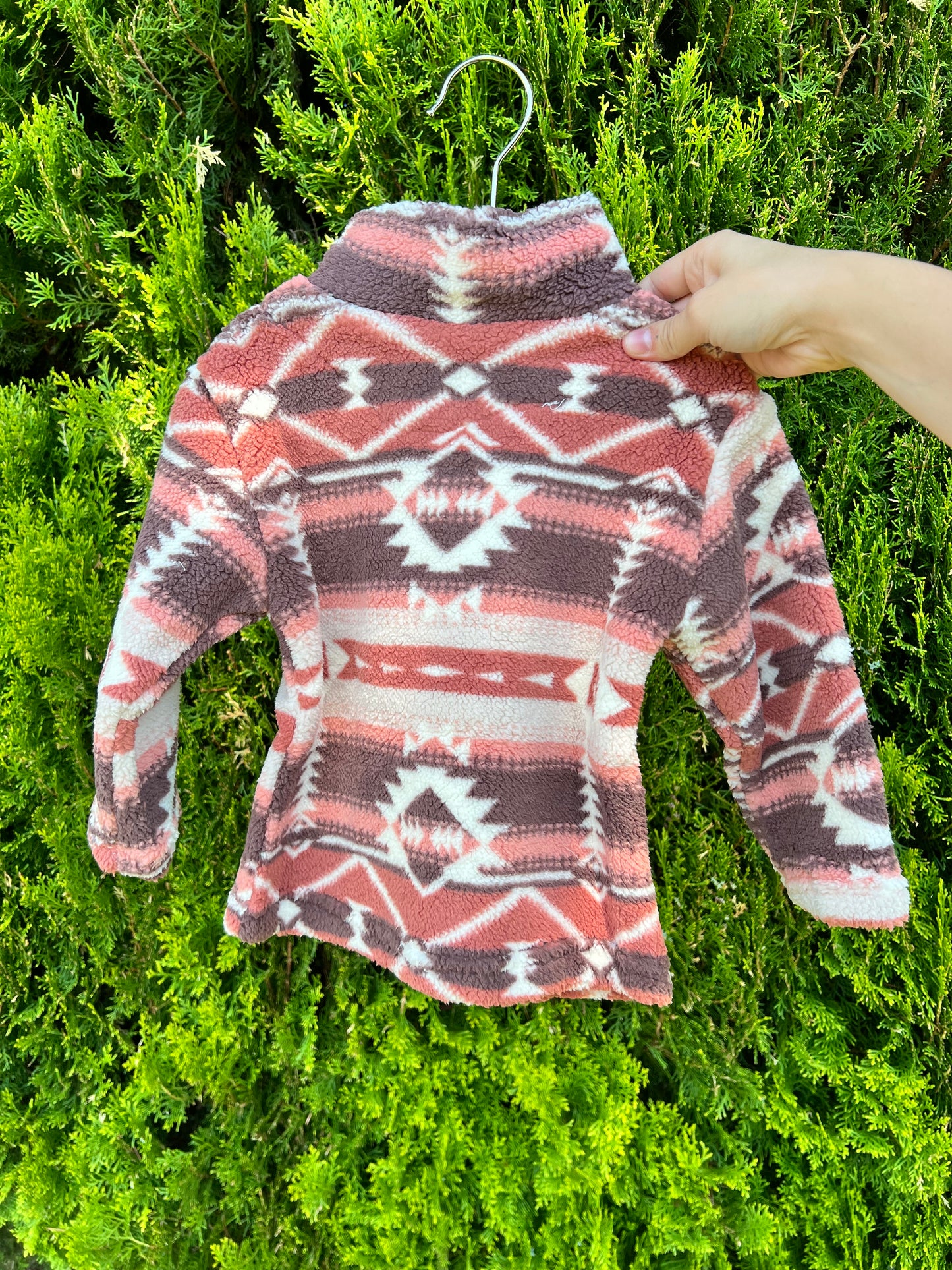 Pink Aztec Sherpa Pullover