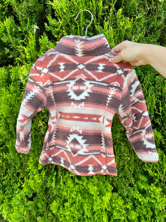 Pink Aztec Sherpa Pullover