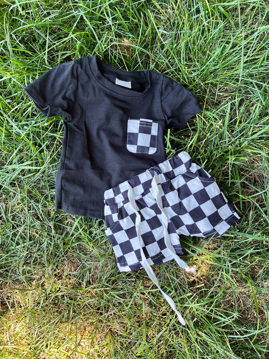 Black & White Checkered Set