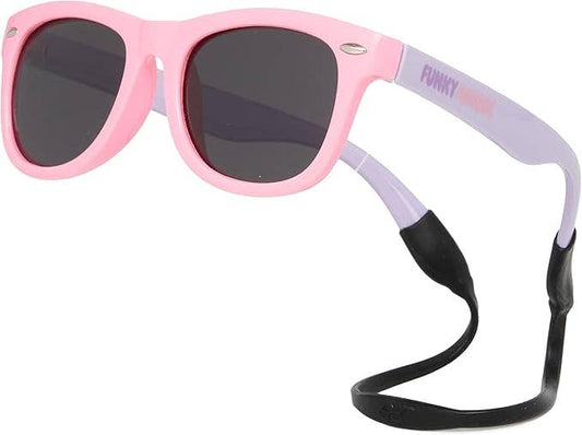 Kids Flexible Wire Sunglasses - Pink Purple/Smoke Lenses