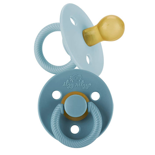 Itzy Soother™ Natural Rubber Paci Sets: Harbor + Coast 0-6m
