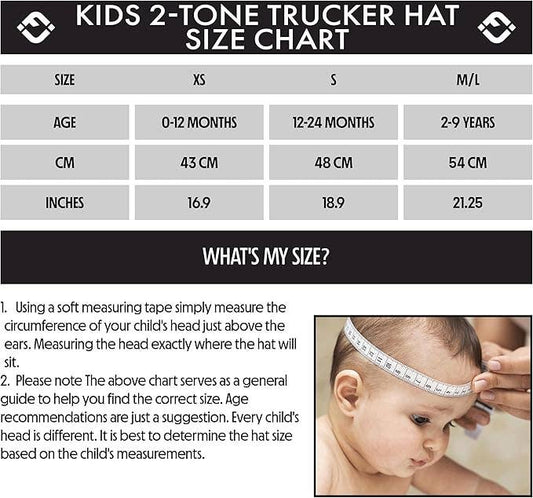 Kids/Baby Two Tone Vintage Cap - Bubba - Black/Beige